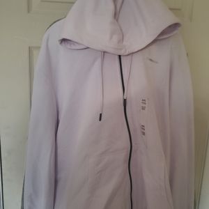 Calvin Klein white zip up hoodie